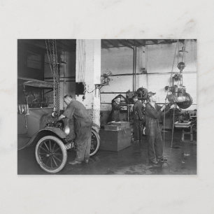 Autoreparaturwerkstatt, 1919 postkarte