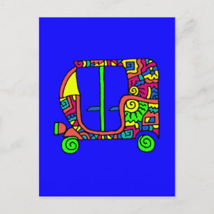 autorickshaw zenscrawl postkarte