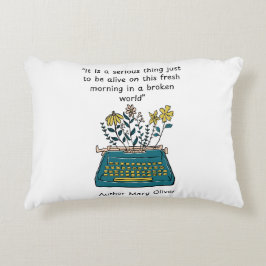 Autorin Mary Oliver Collector von Sommer Hamilton Dekokissen