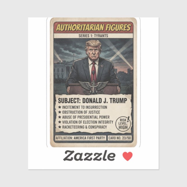 Autoritäre Regierung Trading Cards Aufkleber (Blatt)