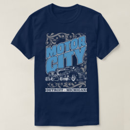 Autos Bewegungsstadt-Detroits Michigan klassisches T-Shirt