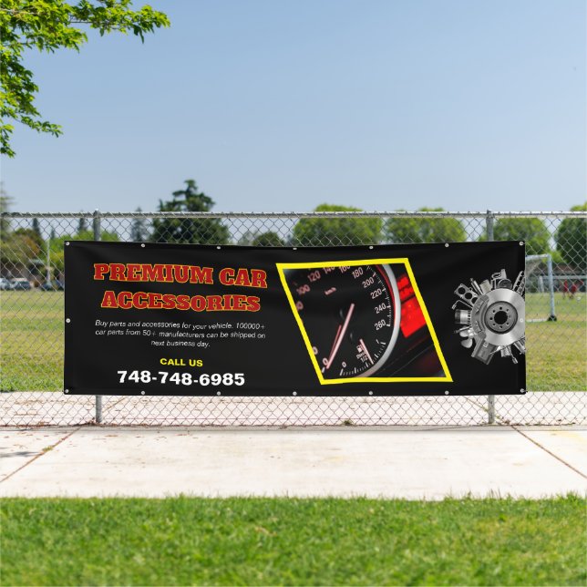 Autos können auf ein benutzerdefiniertes Geschäfts Banner (InSitu)