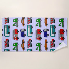 Autos, Lastkraftwagen, Busse Strandtuch