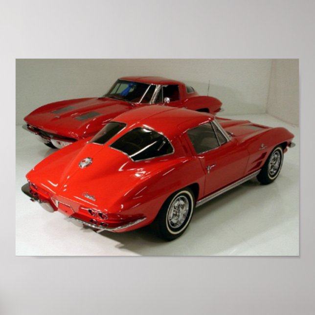 Autos mit klassischer Trennwand Poster (Vorne)