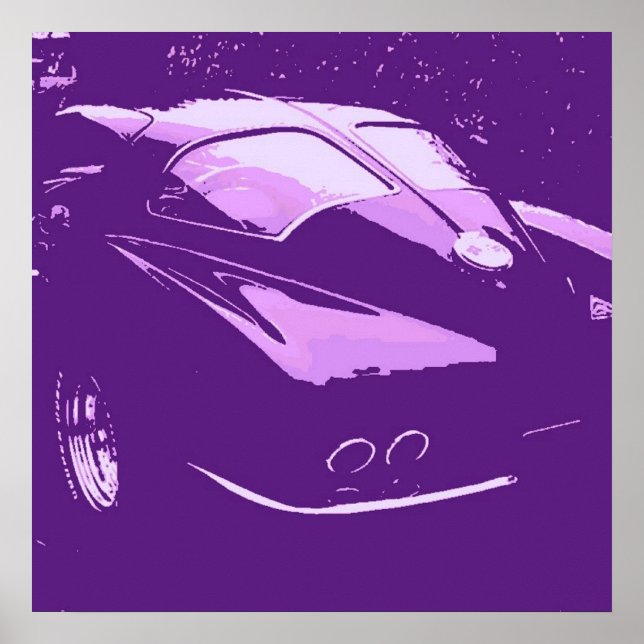 Autos mit klassischer Trennwand Poster (Vorne)