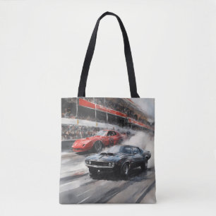 Autos mit rotem und schwarzem Muskel