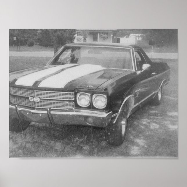 Autos mit schwarzem Autos Poster (Vorne)