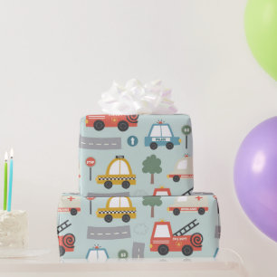 Autos Muster Kinder  Geschenkpapier