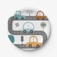 Autos Straße Geburtstag Einladung