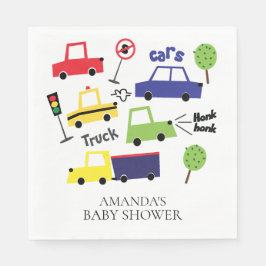Autos & Trucks Boys Babydusche Papier Napkins Serviette