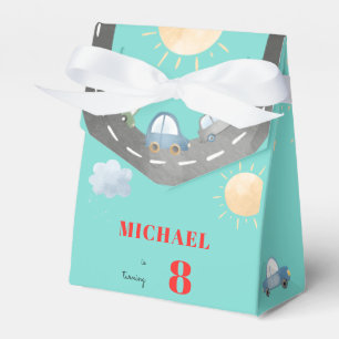 Autos und Fahrzeuge auf der Straße Junge Geburtsta Geschenkschachtel