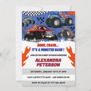 Autos und LKWs Kinderschwangerschaft Absturz Einladung