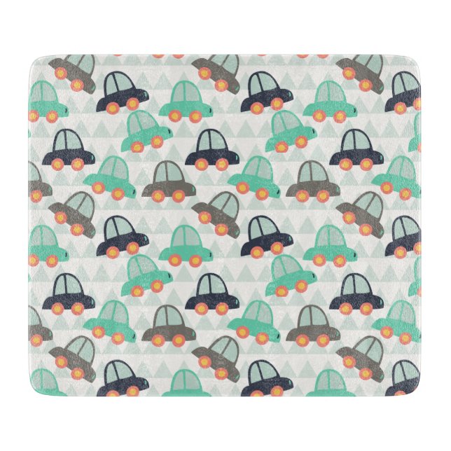 Autos und mehr Autos Schneidebrett (Vorderseite)