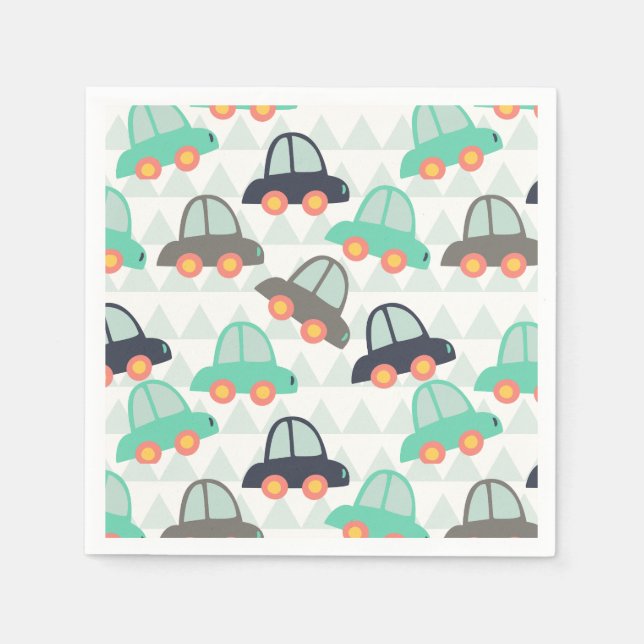 Autos und mehr Autos Serviette (Vorderseite)