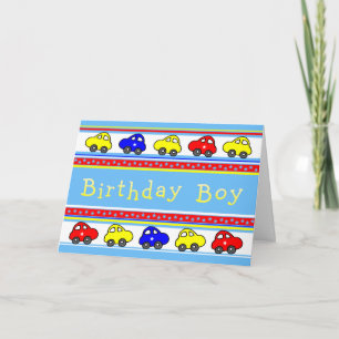 Autos und Sterne Geburtstagskarte Karte