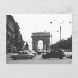 Autos und Vintage Schwarz-Weiß-Postkarte Postkarte