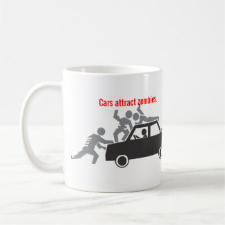 Autos ziehen Zombies an Kaffeetasse