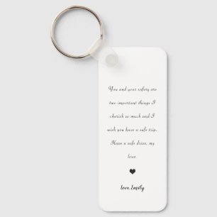 Autosafe niedliche Liebe zurück Auto Schlüsselan Schlüsselanhänger