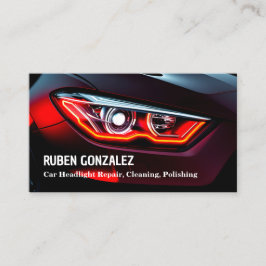 Autoscheinwerferneuerung im Detail Visitenkarte