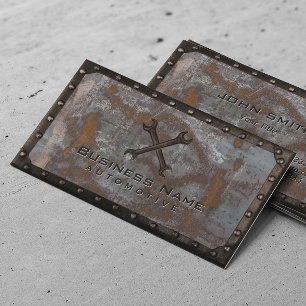 Autoschrottplatz Klempner Metall Handwerker Visitenkarte