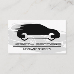Autoservice   AUTO   Mechanisches Logo Visitenkarte