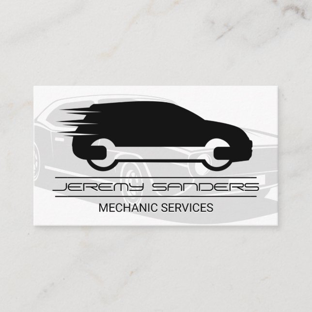 Autoservice | AUTO | Mechanisches Logo Visitenkarte (Vorderseite)