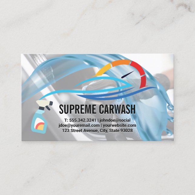 Autoservice | Autowäsche Visitenkarte (Vorderseite)