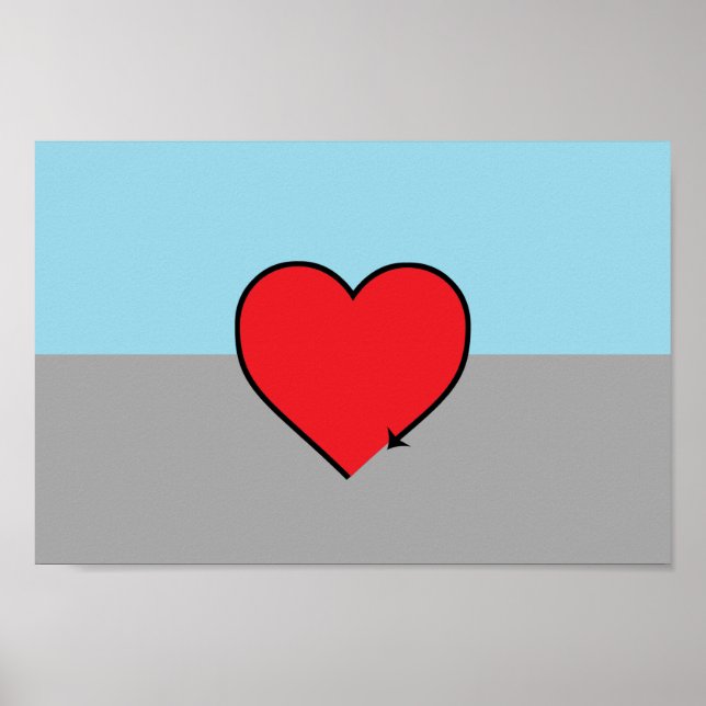 Autosexuelle Druckschrift und Symbol Poster (Vorne)
