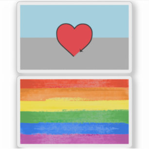 Autosexuelle Pride-Flagge und Symbol Aufkleber