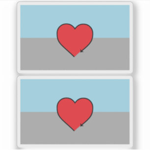 Autosexuelle Pride-Flagge und Symbol Aufkleber
