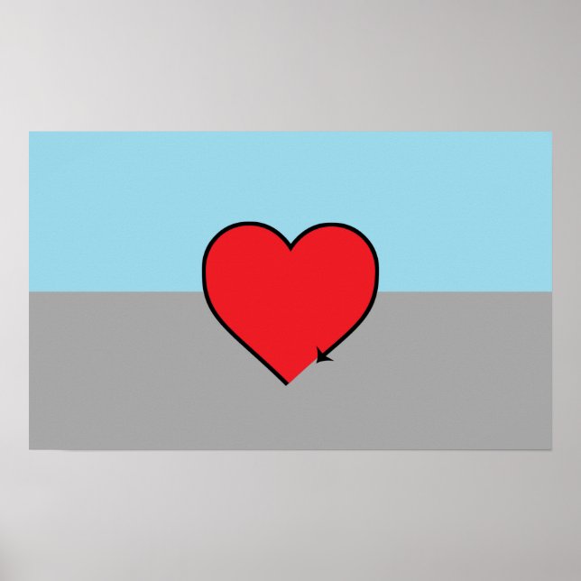 Autosexuelle Stolperflagge und Symbol Poster (Vorne)