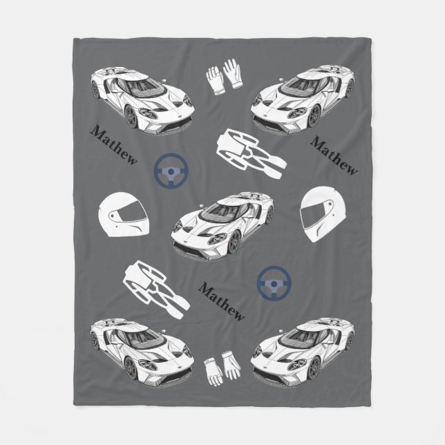 Autosport-Flanelldecke Fleecedecke (Vorderseite)