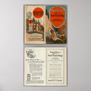 Autospuren Arizonas, New-Mexiko Poster