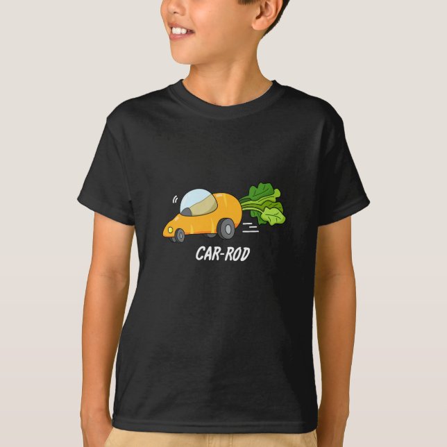 Autostab Funny Carrot Pun Dark BG T-Shirt (Vorderseite)