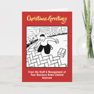 Autostraßen und Pavers Company Weihnachtskarte Feiertagskarte