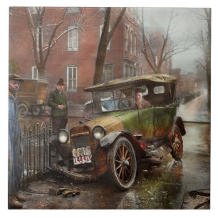 Autounfall - passen Sie für Eis 1921 auf Fliese