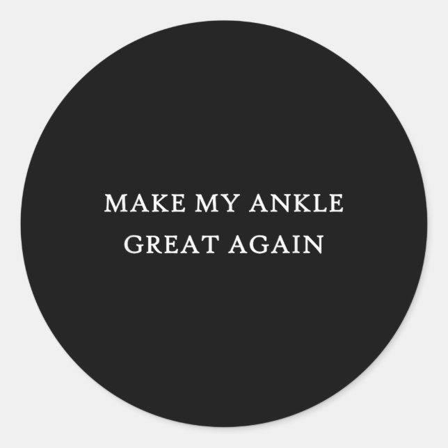 Autounfall Post Op Physikalische Operation Runder Aufkleber (Vorderseite)