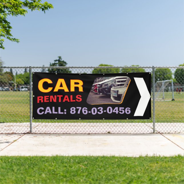 Autovermietung Custom Outdoor Banner (InSitu)