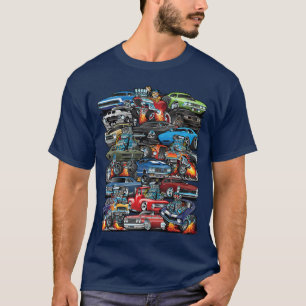 Autowahn Muscle Cars Klassische Autos und Hotrods T-Shirt