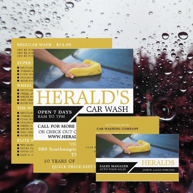 Autowasch, Auto abwaschen, Reinigungsservice Visitenkarte (Von Creator hochgeladen)