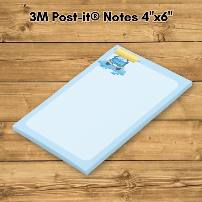 Autowasch-Cartoon Post-it Klebezettel (Von Creator hochgeladen)