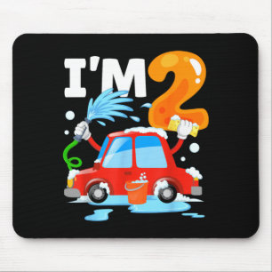 Autowäsche 2 Zweijährige Kinder 2. Geburtstagsfeie Mousepad