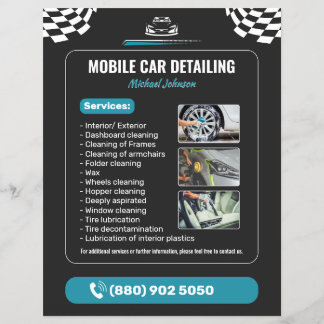 Autowäsche Auto-Detailing Flyer