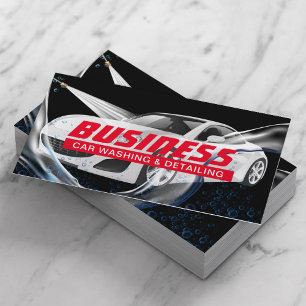 Autowäsche & Auto-Detailing Schwarz Automotive Visitenkarte