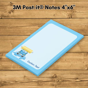 Autowäsche Cartoon Post-it Klebezettel
