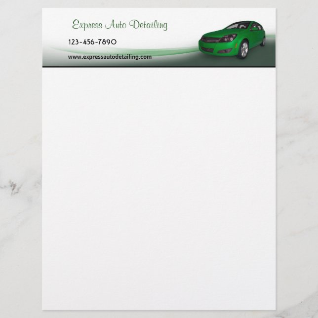 Autowäsche-Detailing Briefkopf (Vorderseite)