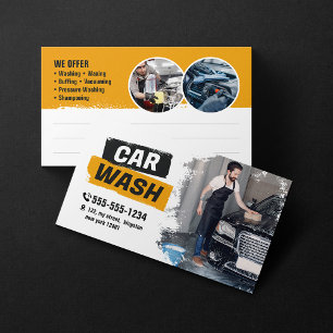 Autowäsche-Detaillierung Automobil-Wachsbeschichtu Visitenkarte