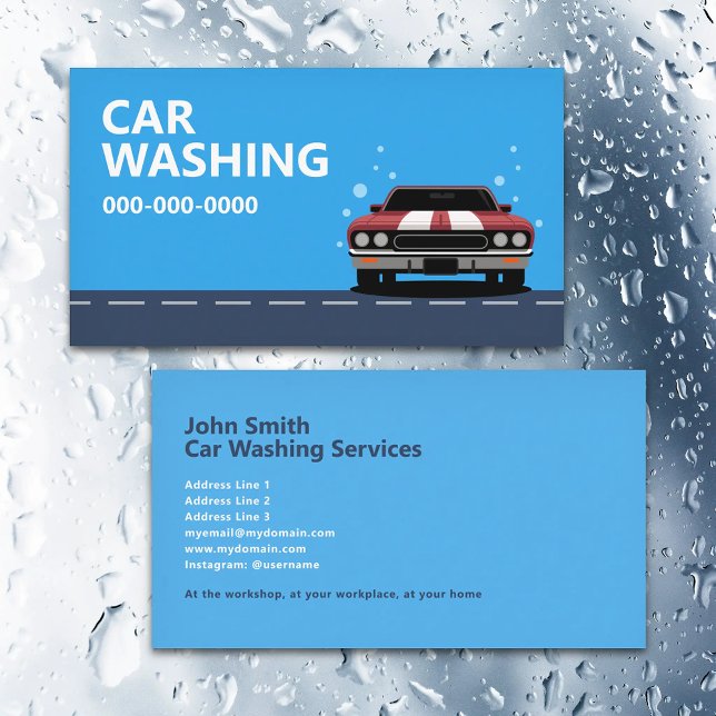 Autowäsche Visitenkarte (Car Washing Business Card)