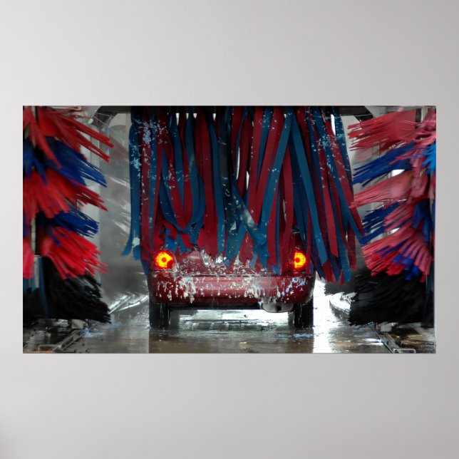 Autowaschen Poster (Vorne)