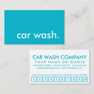 Autowashington-LoyalitätsLochkarte Treuekarte